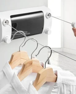 Einziehbares Trockenseil aus Edelstahl ohne Bohren