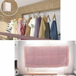 Einziehbares Trockenseil aus Edelstahl ohne Bohren