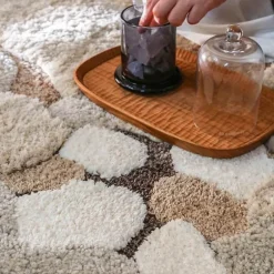 Einzigartiger unregelmäßiger Flächenteppich - Dekorativer Akzentteppich