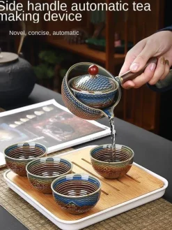 Einzigartiges bewegliches Teekannenfilterset aus Keramik