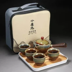 Einzigartiges bewegliches Teekannenfilterset aus Keramik