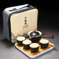 Einzigartiges bewegliches Teekannenfilterset aus Keramik