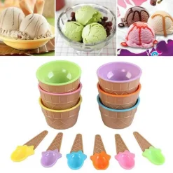 Eiscreme-Schalen-Set zum Schmelzen von Süßigkeiten – lustiges Dessert-Set