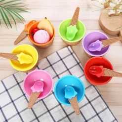 Eiscreme-Schalen-Set zum Schmelzen von Süßigkeiten – lustiges Dessert-Set