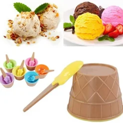 Eiscreme-Schalen-Set zum Schmelzen von Süßigkeiten – lustiges Dessert-Set