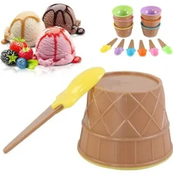 Eiscreme-Schalen-Set zum Schmelzen von Süßigkeiten – lustiges Dessert-Set
