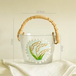 Eiskübel aus Bambus – Stilvoller tragbarer Getränkekühler