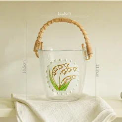 Eiskübel aus Bambus – Stilvoller tragbarer Getränkekühler