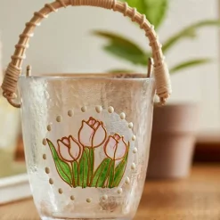 Eiskübel aus Bambus – Stilvoller tragbarer Getränkekühler