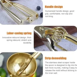 Eisportionierer aus Edelstahl – langlebiger Dessertlöffel