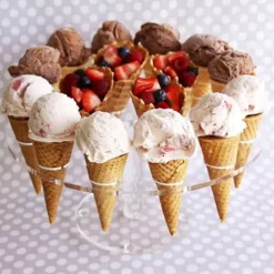 Eistütenhalter aus Acryl – langlebiges Back-Präsentationsregal