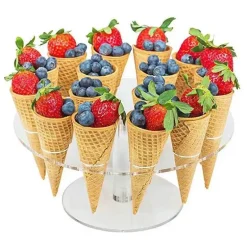 Eistütenhalter aus Acryl – Robuster Cupcake-Präsentationsständer