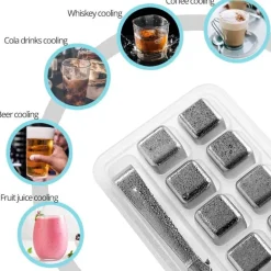 Eiswürfel aus Edelstahl – wiederverwendbare Getränkekühler, keine Verdünnung