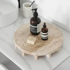 Elegance Tablett-Set - Travertin Deko-Kollektion