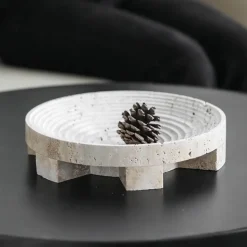 Elegance Tablett-Set - Travertin Deko-Kollektion