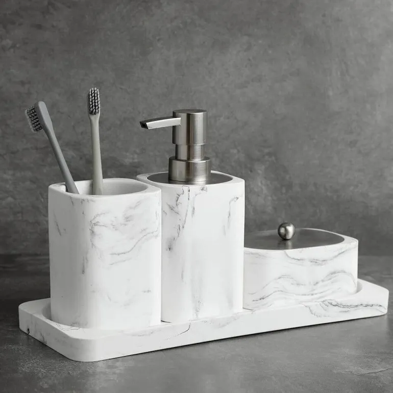 Elegant Bath Accessories Set - Luxurious Bathroom Essentials