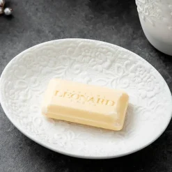 Elegant Ceramic Bathroom Set - Embossed Bath Accessories