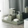 Elegant Frosted Resin Bathroom Set - Stylish Bath Accessories