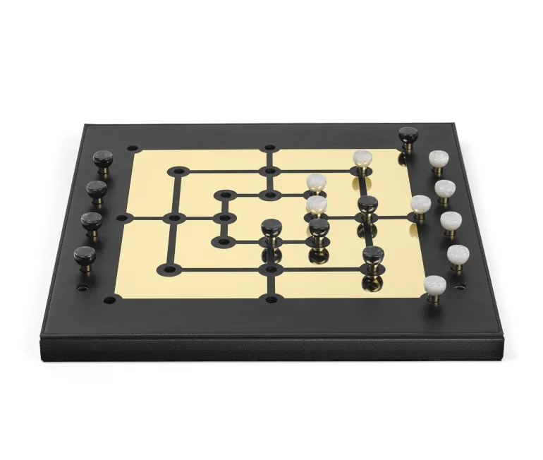 Elegant Gold Mill Game Set for Endless Fun