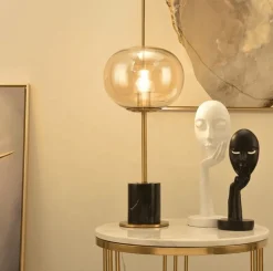 Elegant Marble Freedom Lamp - Decorative Lighting Accent