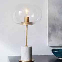 Elegant Marble Freedom Lamp - Decorative Lighting Accent