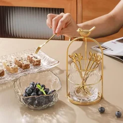 Elegante Aufbewahrungsdose für Dessertgabel und -löffel – luxuriöser Küchen-Organizer