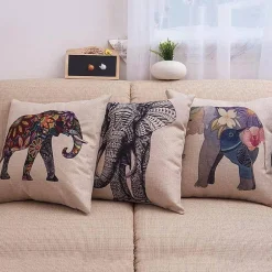 Elegante Elefanten-Kissenbezüge – Dekorative Kissen