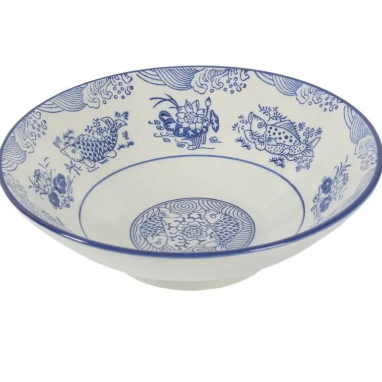 Elegante Fischschale aus Keramik – perfekt für Suppenreis und Serviergerichte