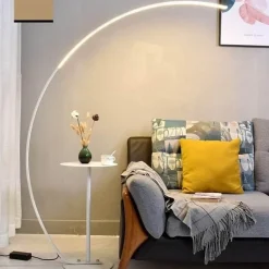 Elegante geschwungene LED-Eck-Stehleuchte