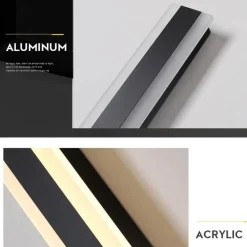 Elegante LED-Wandleuchte – Langes Streifendesign für modernes Dekor