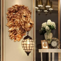 Elegante Löwen-Wandlampe – Tier-Wandleuchte