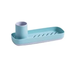 Eleganter bunter Schwammhalter, stilvoller Küchenorganizer