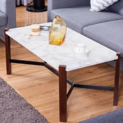 Eleganter Couchtisch mit Marmorplatte – Stilvoller Akzenttisch