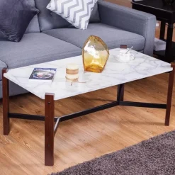 Eleganter Couchtisch mit Marmorplatte – Stilvoller Akzenttisch