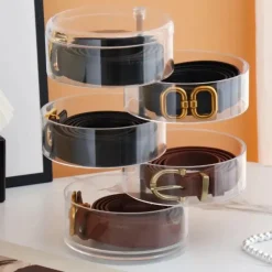 Eleganter drehbarer Schmuck-Organizer – Transparente, mehrschichtige Aufbewahrungsbox