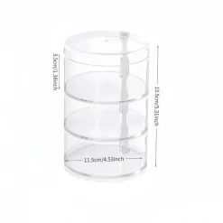 Eleganter drehbarer Schmuck-Organizer – Transparente, mehrschichtige Aufbewahrungsbox