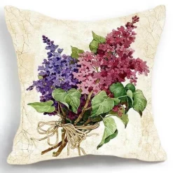 Eleganter Kissenbezug mit Blumenvase – luxuriöser Kissenbezug für die Inneneinrichtung