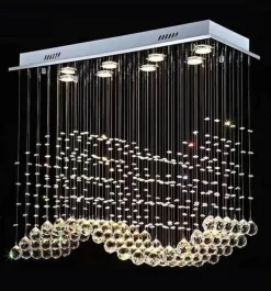 Eleganter Kristall-Regentropfen-Kronleuchter – Luxus-Beleuchtungskörper