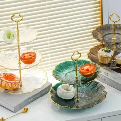 Eleganter mehrstöckiger Dessertständer – Blumenkuchenständer
