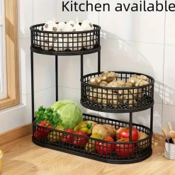 Eleganter mehrstöckiger Obstkorb aus Metall – luxuriöses dekoratives Design