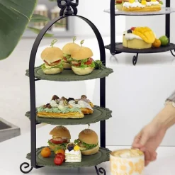Eleganter mehrstöckiger Tortenständer – Dessert-Display mit Schleife