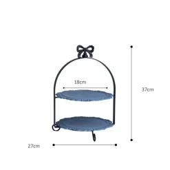 Eleganter mehrstöckiger Tortenständer – Dessert-Display mit Schleife