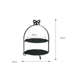 Eleganter mehrstöckiger Tortenständer – Dessert-Display mit Schleife