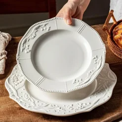 Eleganter Orchideen-Keramikteller - Dekoratives Geschirr