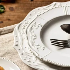 Eleganter Orchideen-Keramikteller - Dekoratives Geschirr