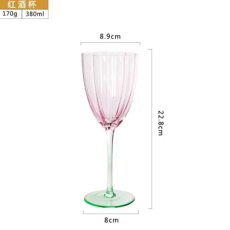 Eleganter Rotweinkelch – Blütenblatt-Veins-Champagnerglas für Restaurants und Feiertage