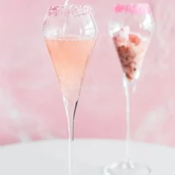 Elegantes Champagnerflöten-Set aus mundgeblasenem Kristallglas – perfekt für Feiern