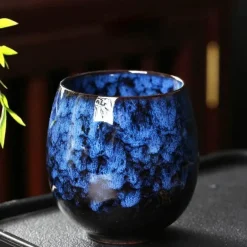 Elegantes handgefertigtes chinesisches Kaffeetassen-Set aus Kiln-Keramik – 250 ml Kung-Fu-Teetassen