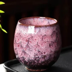 Elegantes handgefertigtes chinesisches Kaffeetassen-Set aus Kiln-Keramik – 250 ml Kung-Fu-Teetassen