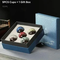 Elegantes Kaffee- und Teetassen-Set aus Keramik – Essgeschirr in Geschenkbox